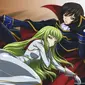 Lelouch dan C.C. dari anime Code Geass.