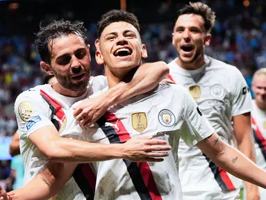 Manchester City tampil luar biasa saat menghancurkan Al Ain dalam laga kedua Grup G Piala Dunia Antarklub 2025. (AP Photo/Mike Stewart)