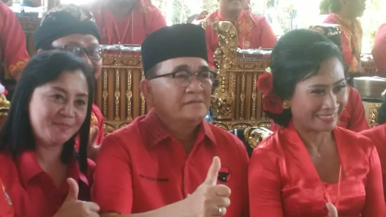 Politikus Ruhut Sitompul di Kongres V PDIP, Bali, Kamis (8/8/2019).