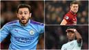 Bernardo Silva menjadi salah satu pemain yang memiliki kemampuan luar biasa dan mampu bermain di berbagai posisi di skuat Manchester City. Selain Silva ada beberapa pemain yang mampu memainkan banyak posisi. Berikut Benardo Silva dan 5 pemain serbabisa terbaik. (kolase foto AFP)