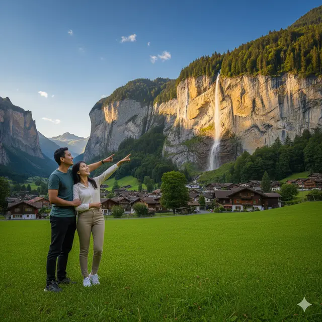 Prompt Gemini AI Paling Viral untuk Edit Foto Liburan di Swiss