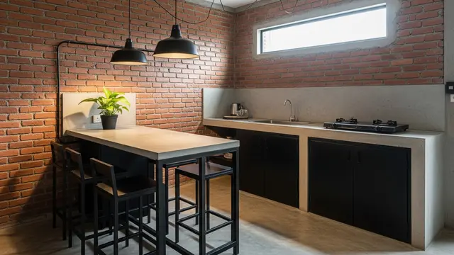 Kitchen Set Beton yang Kokoh dan Fungsional