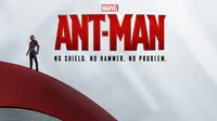 Poster film Ant-Man dengan perisai Captain America. (Marvel Studios)