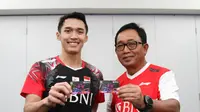 Tim nasional bulu tangkis Indonesia melenggang ke partai final Indonesia Masters 2023. Salah satunya tunggal putra andalan Indonesia, Jonatan Christie (dok: BNI)