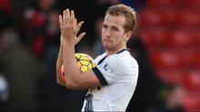Ekspresi striker Tottenham Hotspur, Harry Kane, seusai membawa timnya menang 5-1 atas Bournemouth, 25 Oktober 2015. (REUTERS/Tony O'Brien)