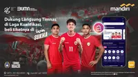 Bank Mandiri secara resmi mengumumkan program penjualan tiket pertandingan Timnas Indonesia di Kualifikasi Piala Dunia 2026. (Doc Mandiri)