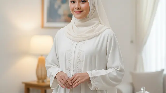 Model Baju Kurung Warna Ivory untuk Lebaran 2026
