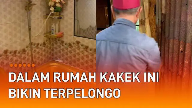 Rumah seorang kakek yang tampak luarnya dari seng berkarat namun dalam rumahnya bikin terpelongo mengundang perhatian