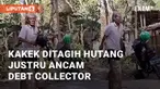 Kakek di Klaten, menolak membayar hutangnya saat ditagih oleh debt collector. Kakek tersebut mengayunkan kapak ke helm di motor debt collector