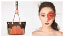 Mereka berpose untuk serangkaian potret lucu yang penuh warna dan ekspresionistik yang terinspirasi oleh beberapa motif paling khas dari Yayoi Kusama. Foto: Document/Louis Vuitton.