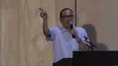 Calon ketua umum PSSI, Rahim Soekasah, memberikan pemaparan saat diskusi di Wisma Kemenpora, Jakarta, Rabu (30/10/2019). Diskusi tersebut mengangkat tema "Mencari Ketua PSSI Ideal". (Bola.com/M Iqbal Ichsan)