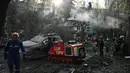 Ledakan dahsyat terdengar di ibu kota Kyiv dan sejumlah kota lain. (Genya SAVILOV/AFP)