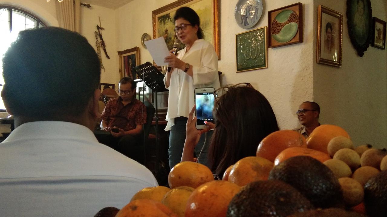 Menteri Kesehatan 2014-2019 mengungkapkan dua hal yang jadi PR bagi menteri kesehatan di periode kedua Presiden Joko Widodo (Liputan6.com/Giovani Dio Prasasti)