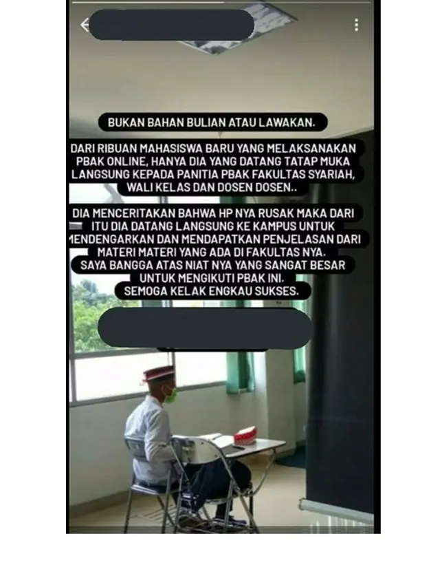 Mahasiswa Baru Ini Pilih Datang Langsung ke Kampus untuk Ikut Ospek, Alasannya Bikin Haru