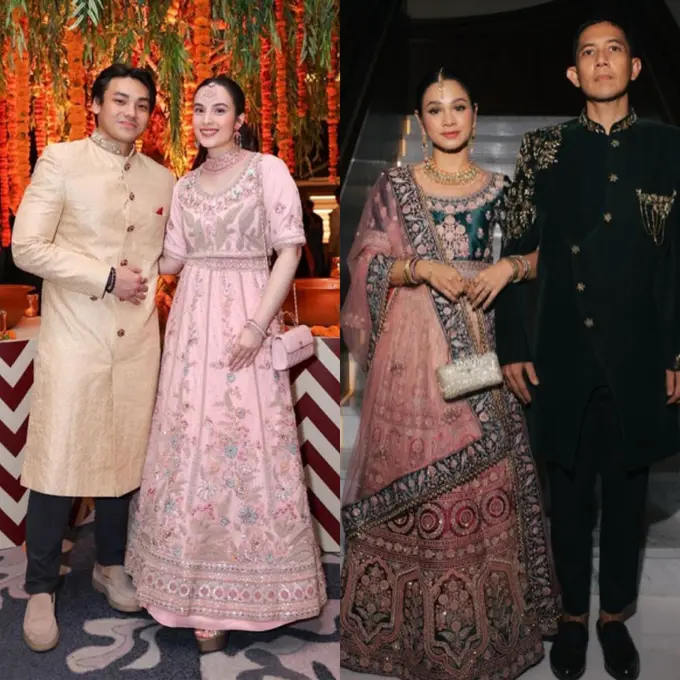 Chelsea Islan dan Andien Aisyah Dibalut Pakaian Leheng khas India saat Festival Diwali