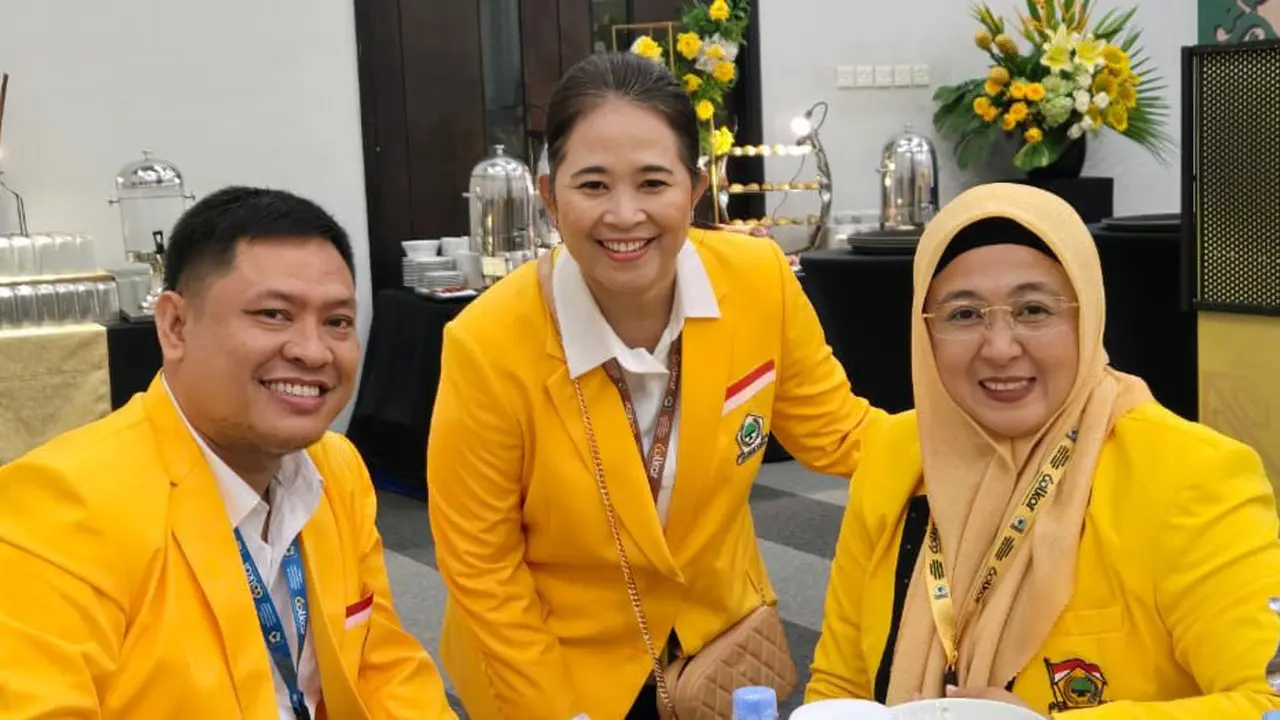 Tampil Menguning, Cawabup Tangerang Terpilih Intan Nurul Hikmah Hadiri Puncak HUT Golkar