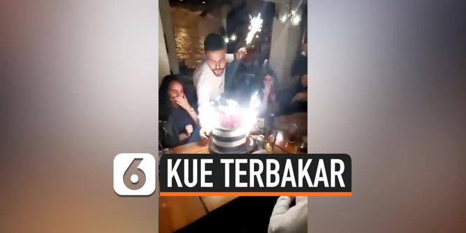 VIDEO: Kejutan Ulang Tahun Gagal Usai Kue Terbakar