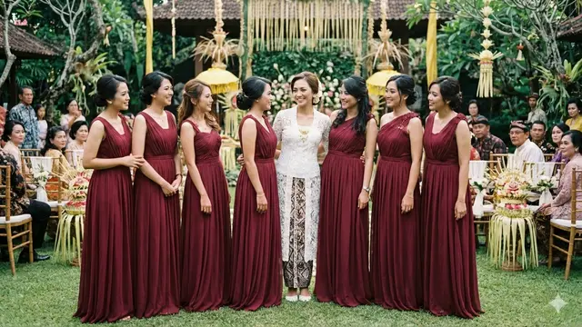 8 Model Baju Bridesmaid Burgundy: Tampilan Elegan, Serasi, dan Menawan di Hari Pernikahan