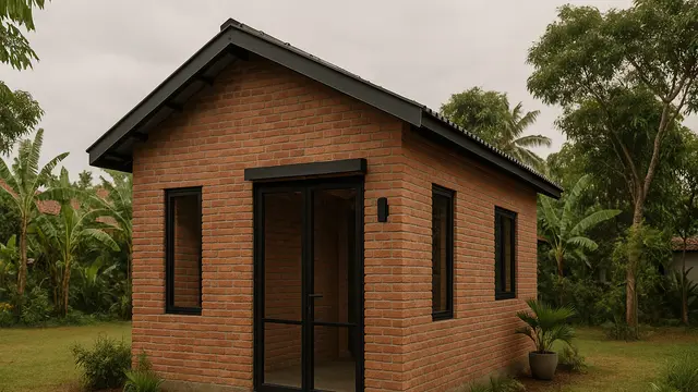 Model Rumah Kecil Tapi Cantik Dari Batu Bata Minimalis/Ilustrasi AI