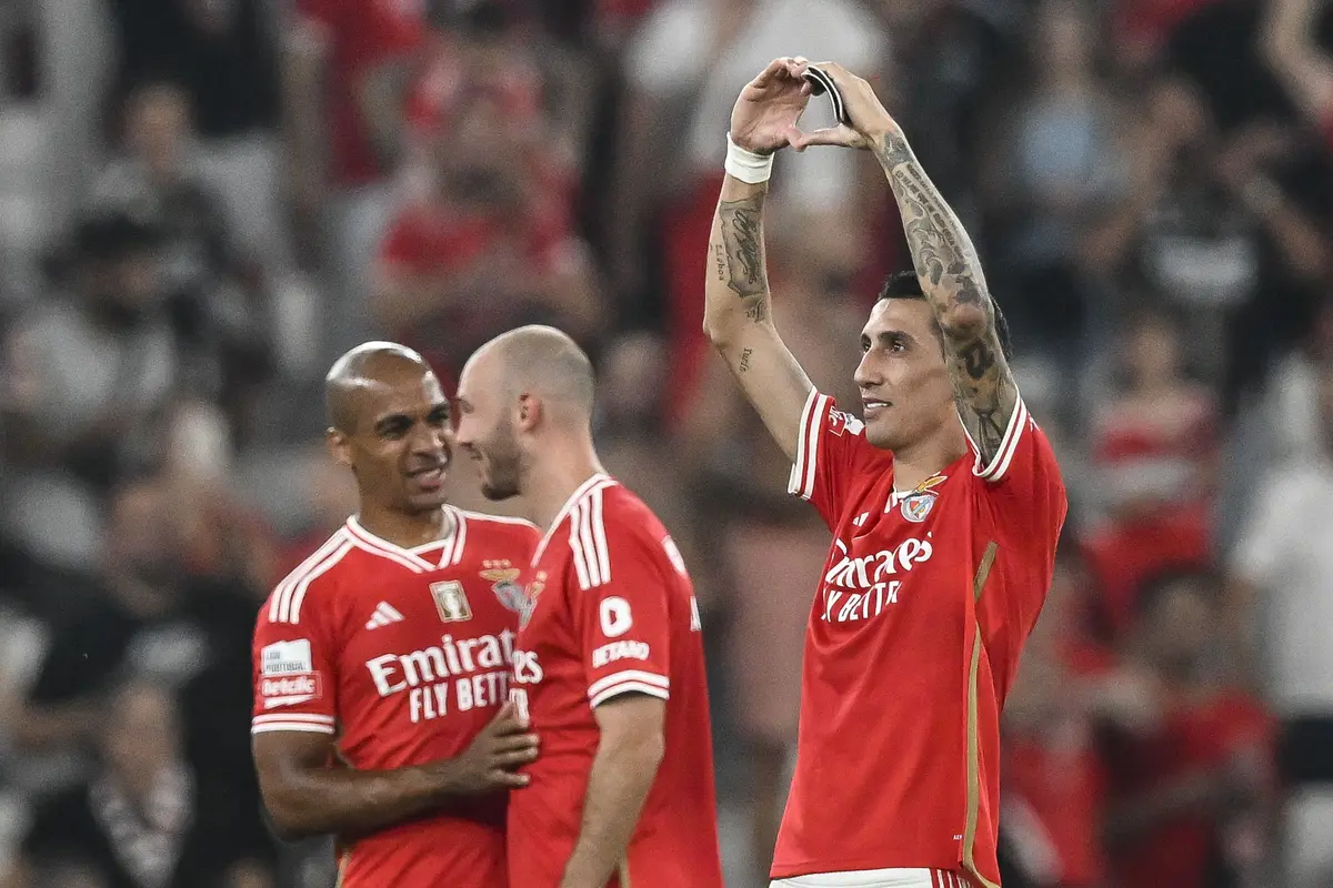 Foto: Selebrasi Emosional Angel Di Maria saat Bawa Benfica Menangkan O Classico di Liga Portugal