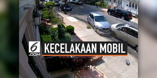 VIDEO: Rekaman Sopir Mabuk Tabrak Mobil Parkir