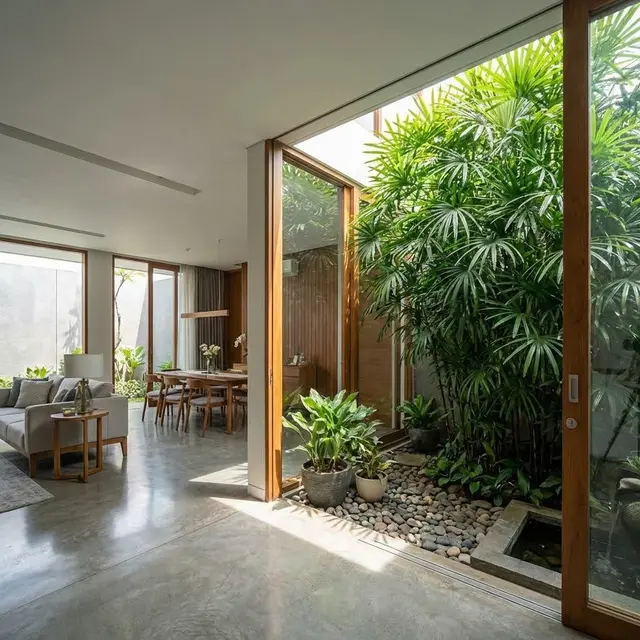 Lady Palm (Palem Regu) di dalam rumah (Gemini AI)