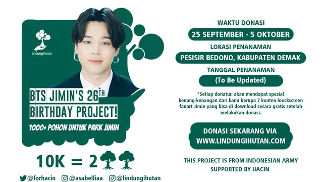 Ultah Jimin BTS (situs lindungihutan.com/PohonJimin)