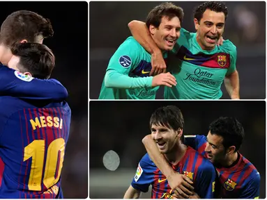 Lionel Messi dikabarkan akan hengkang dari Barcelona pada bursa transfer musim panas ini. Selama 16 tahun berseragam Barcelona, Messi memiliki beberapa rekan tim yang banyak berlaga bersamanya. Berikut 6 pemain yang paling banyak bermain dengan Messi di Barcelona. (kolase foto AFP)