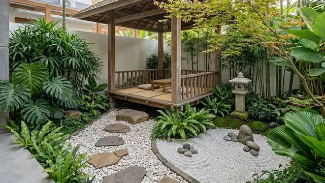 Gazebo Mini Ala Jepang yang Menenangkan