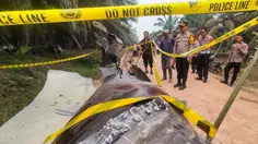 Puing Roket China Jatuh di Kebun Sawit Kalimantan