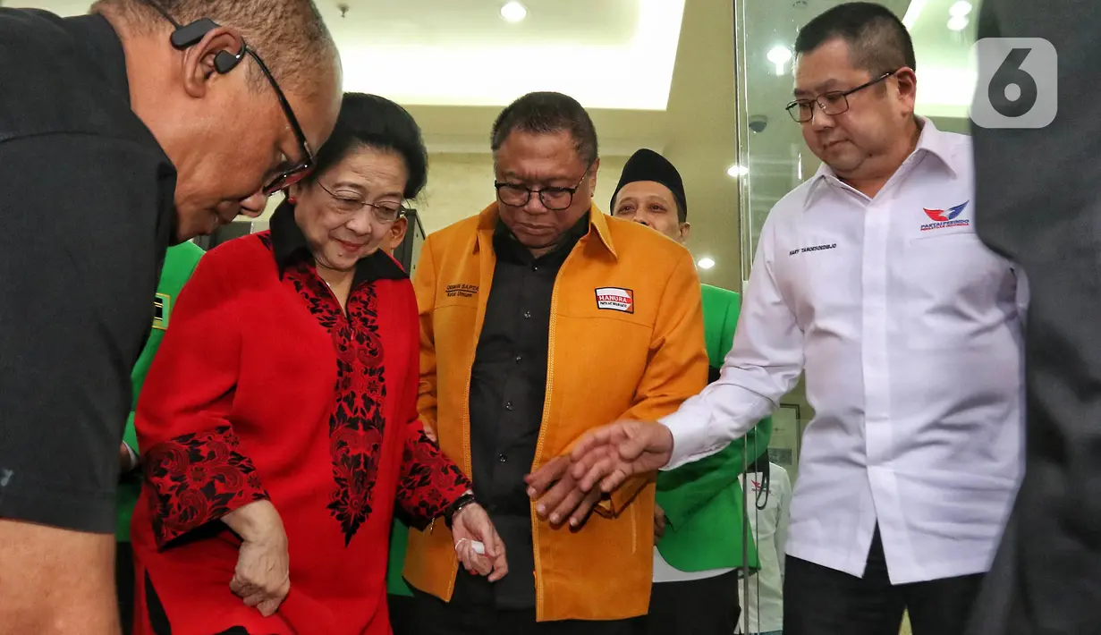 Pertemuan keempat petinggi parpol tersebut berlangsung tertutup. (Liputan6.com/Angga Yuniar)