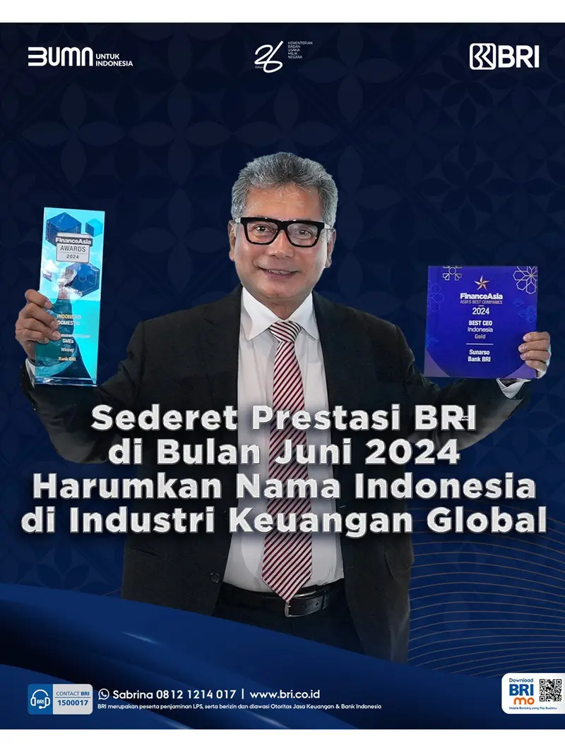 Harumkan Nama Indonesia di Industri Keuangan Global, Ini Sederet Penghargaan Internasional Yang Diperoleh BRI di Bulan Juni 2024