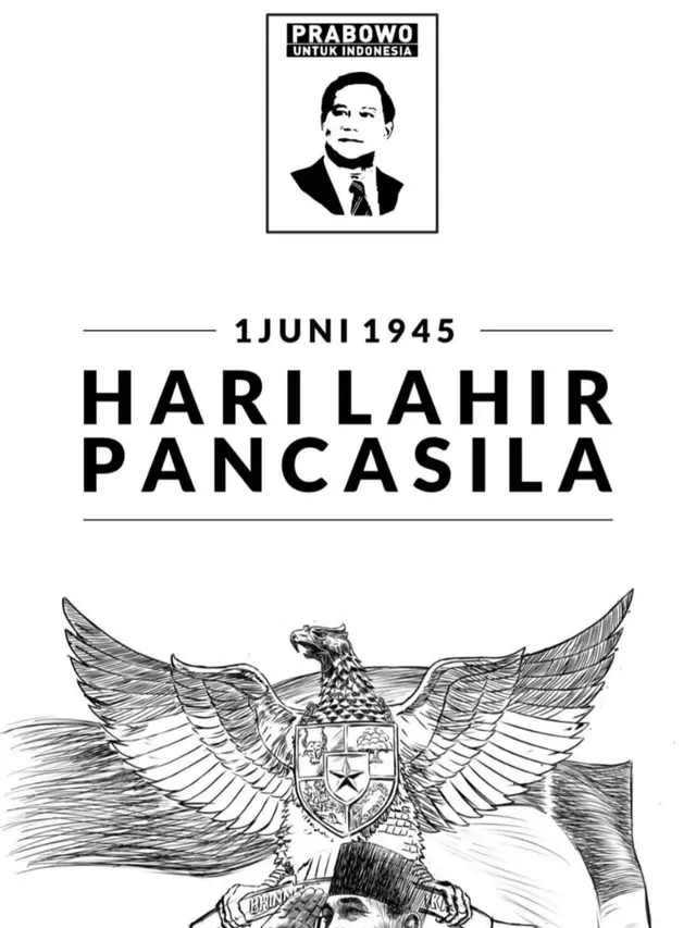 Ucapan Selamat Hari Lahir Pancasila dari Prabowo. (Foto: Dok. Instagram @prabowo)