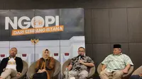 Mantan Menteri ESDM, Sudirman Said saat menjadi Narasumber dalam acara diskusi Ngopi dari Sebrang Istana: Merangkum 2022, Menyambut 2023 di Hotel The Akmani, Jakarta Pusat, Minggu (18/12/2022). (Dok. Liputan6.com/Winda Nelfira)