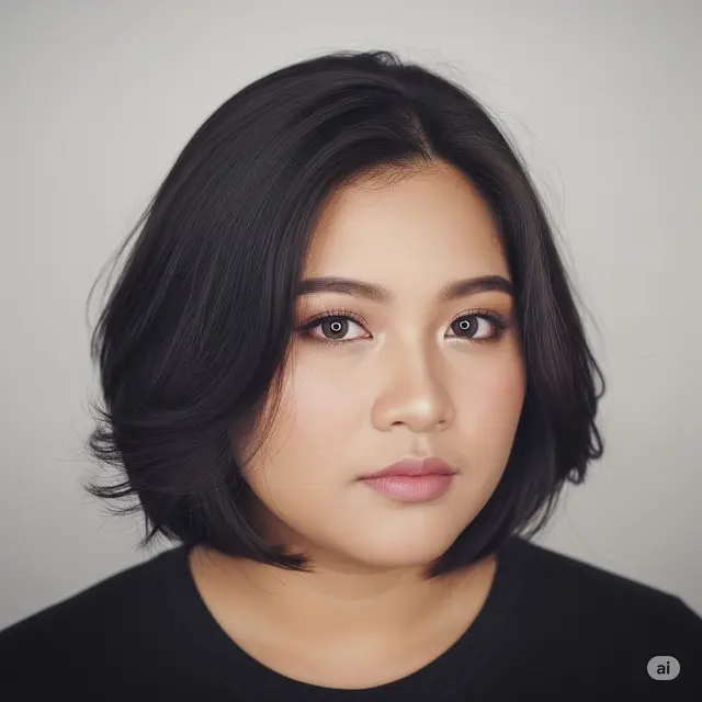 Inspirasi Rambut Pendek Anti Ribet untuk Wajah Bulat. Foto: Gemini