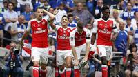 Alexis Sanchez mencetak gol keunggulan Arsenal atas Chelsea pada babak pertama Piala FA. (AP)