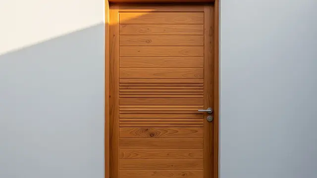 Gambar Rumah Pintu Kayu Jati Minimalis/Gemini AI