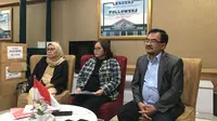 Klarifikasi oleh Rektor UPNVJ beserta tim kuasa hukum universitas menanggapi polemik perihal dugaan korupsi pembangunan gedung baru di Kampus Limo UPN Veteran Jakarta. (Foto:Liputan6/Rifqy.A. Abiyya)