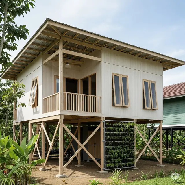 Rumah Sederhana di Kampung. Foto: Gemini