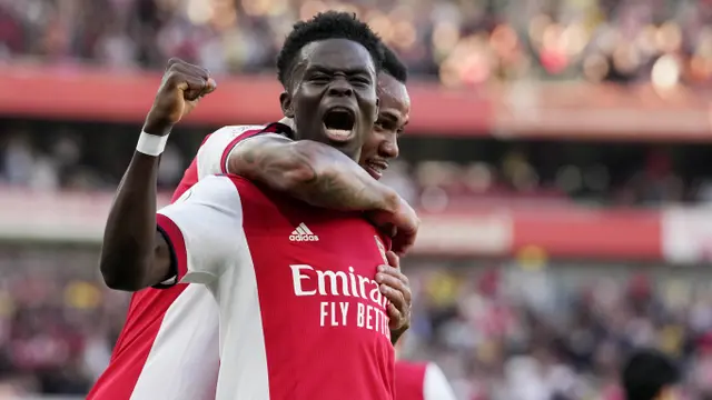Foto: Bukayo Saka Cetak Asisst dan Gol, Arsenal Kembali ke Jalan yang Benar