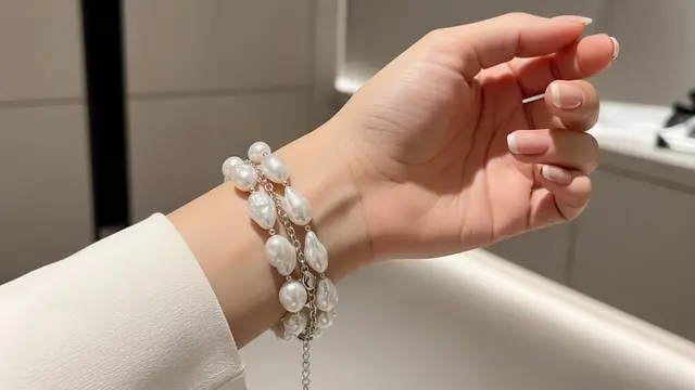 Model Gelang Mutiara Modern Baroque untuk Pesta /Ilustrasi gambar AI