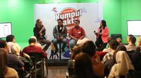 Talkshow terkait literasi jadi bagian acara Kumpul Fakta yang digelar Liputan6.com, Senin (1/4). (Liputan6.com/Helmi Fitriansyah)
&nbsp;