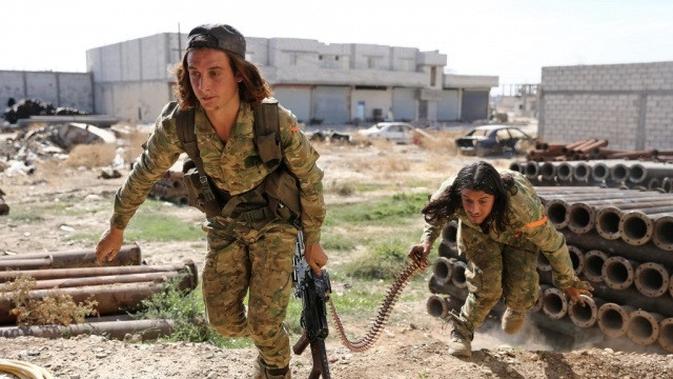 Perang Turki Vs Kurdi Suriah. (AFP PHOTO/NAZEER AL-KHATIB)