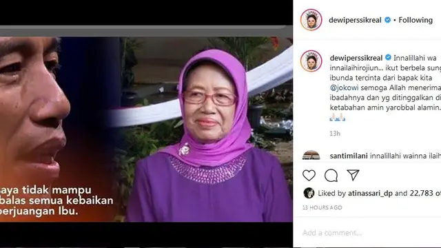 Duka Selebritis Tanah  Atas Meninggalnya Ibunda Presiden Jokowi