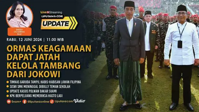 Presiden Joko Widodo (Jokowi) secara resmi menerbitkan aturan organisasi kemasyarakatan (ormas) keagamaan bisa mengelola tambang. Ini tertuang dalam Peraturan Pemerintah Nomor 25 Tahun 2024 yang diteken Jokowi, 30 Mei 2024.
