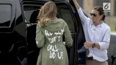 Ibu Negara Amerika Serikat (AS) Melania Trump menuai kritik tajam terkait jaket yang dikenakannya, ketika hendak pergi menuju pusat penampungan anak migran di negara bagian Texas.