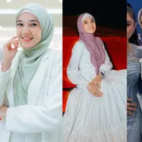 Dhini Aminarti dikenal sebagai salah satu artis yang konsisten kenakan hijab. Kerap kali ia kenakan hijab syar'i namun dengan tampilan yang stylish. Seperti apa tampilannya?