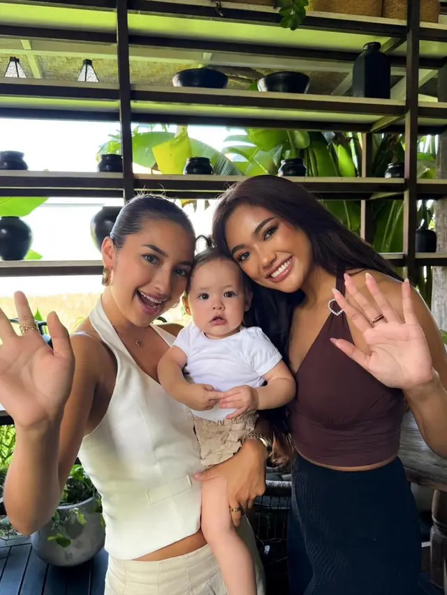 Jennifer Coppen, Marion Jola, dan Baby Kamari. (Instagram/@lalamarionmj)