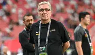 Pelatih kepala China asal Kroasia, Branko Ivankovic, memimpin anak asuhnya pada Kualifikasi Piala Dunia FIFA 2026 melawan Singapura di National Stadium di Singapura pada 21 Maret 2024. (Roslan RAHMAN / AFP)