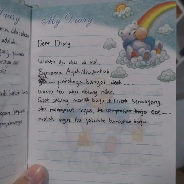 6 Potret Isi Diary Netizen ketika Kecil Ini Bikin Ngakak, Ceritakan Kejadian Random